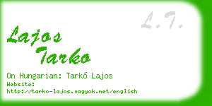 lajos tarko business card