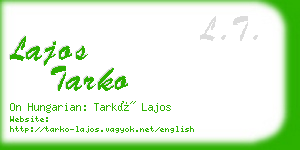 lajos tarko business card